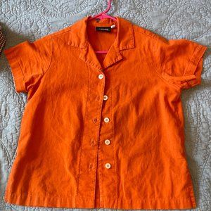 Orange Big Bud press pantry shirt size p (petite)